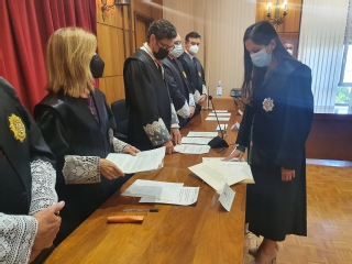 Almudena Caballero, destinada en el juzgado de Primera Instancia e Instrucción número 1 de Cieza, toma posesión como vocal con categoría de juez de la Sala de Gobierno